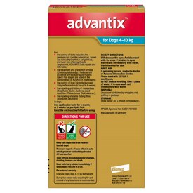 Advantix Spot-On Flea & Tick Control Treatment for Dogs 4-10kg - 6-Pack image 1