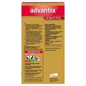 Advantix Spot-On Flea & Tick Control Treatment for Dogs 10-25kg - 6-Pack image 1