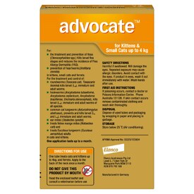 Advocate Spot-On Flea & Worm Control for Cats under 4kg - 3 pack image 1