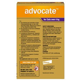 Advocate Spot-On Flea & Worm Control for Cats over 4kg - 3 Pack image 1