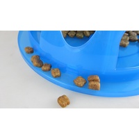Smartcat Tiger Diner Interactive Slow Feeder Cat Bowl - Transparent Blue Plastic image 1