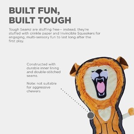 Outward Hound Tough Seamz Dog Toy - Tough Seamz Lion image 1