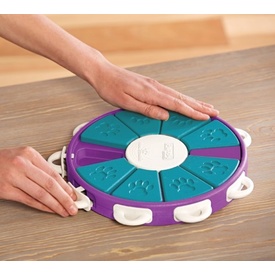 Nina Ottosson Interactive Treat Hiding Dog Toy Game - The Twister in Purple image 1
