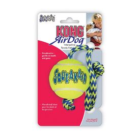 KONG AirDog Medium Squeaker Ball with Rope Toss & Fetch Dog Toy - 3 Unit/s image 1