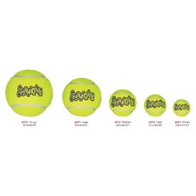 2 x KONG AirDog Squeaker Balls Non-Abrasive Dog Toys - Medium - 6 Packs image 1