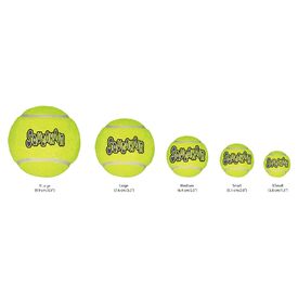 3 x KONG AirDog Squeaker Balls Non-Abrasive Dog Toys - 3 Pack - XSmall image 1