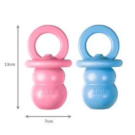 4 x KONG Puppy Binkie Teething Treat Dispensing Dog Toy in Assorted Colours image 1
