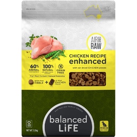 Balanced Life Enhanced Grain Free Kibble & Air-Dried Raw Dog Food - Chicken image 1
