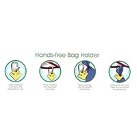 Bags on Board Dog Waste Pick up Dispenser + Bonus 30 Bags - Turquoise Marble Bone image 1