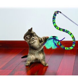 2 x KONG CAT Curlz Teaser Wand Interactive Cat Toy image 1