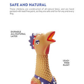 Charming Pet Squawkers Extreme Squeaker Latex Dog Toy - Henrietta - Large image 1