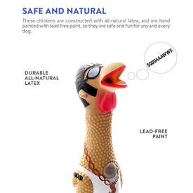 Charming Pet Squawkers Extreme Squeaker Latex Dog Toy - Earl - Large image 1