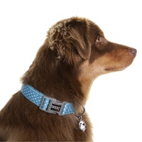 Doog Neoprene Clip Dog Collar - Snoopy - Blue & White Spots [Size: Small] image 1