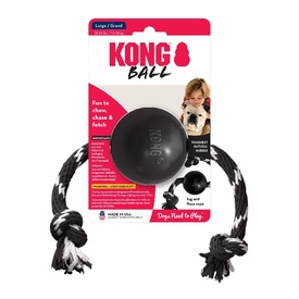2 x KONG Extreme Tough Dog Toy Ball with Rope - Large image 1