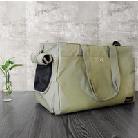 Ibiyaya Canvas Pet Carrier Tote for Cats & Dogs - Light Green image 1