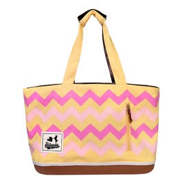 Ibiyaya Canvas Pet Carrier Tote for Cats & Dogs up to 7kg - Yellow & Pink image 1
