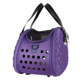 Ibiyaya Collapsible Pet Carrier with Shoulder Strap - Diamond Deluxe Purple image 1