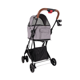 Ibiyaya Travois Tri-fold Pet Travel Stroller System - Nimbus Gray image 1