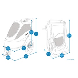 Ibiyaya Happy Pet Stroller Pram Jogger 2.0 - New and Improved w/ Bicycle Attachment image 1