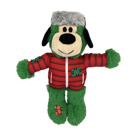 KONG Christmas Holiday Wild Knots Bear - Snuggle Plush Dog Toy - Med/Lge x 3 Pack image 1