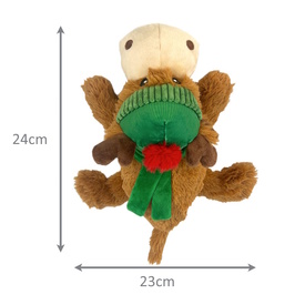 KONG Cozie Snuggle Dog Toy - Christmas Holiday Reindeer - Medium - Pack of 3 image 1