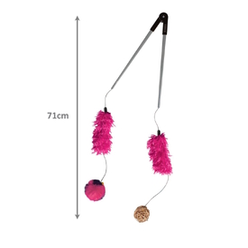 4 x KONG Teaser Tweezerz Cat Wand Toy in Assorted Colours Bulk image 1