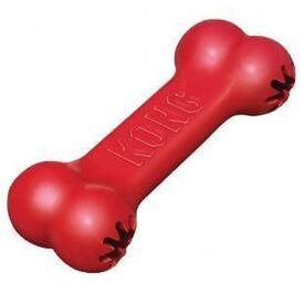KONG Classic Rubber Goodie Interactive Treat Holder Bone Dog Toy - Small - 4 Unit/s image 1