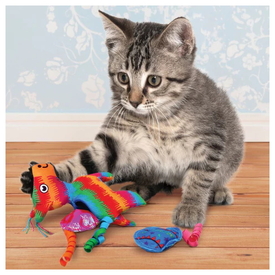 KONG Pull-A-Partz Pinata Interactive Crinkly Cat Toy - Pack of 3 image 1