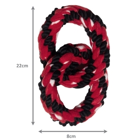 2 x KONG Signature Rope Double Ring Extra Large Rope Tug Toy for Dogs image 1