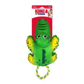 KONG Cozie Tuggz Rope Sqeueaker Dog Toy - Alligator Bulk Pack of 3 image 1