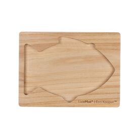 Lickimat  Wooden Eco Slow Feeder Keeper - For Fish Shaped Lick Mats image 1