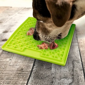 LickiMat Buddy Original Slow Food Licking Mat for LARGE Dogs - Green image 1