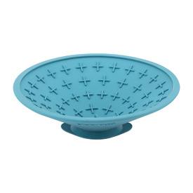 LickiMat Splash Wall & Floor Suction Slow Feeder Dog Bowl - Blue image 1