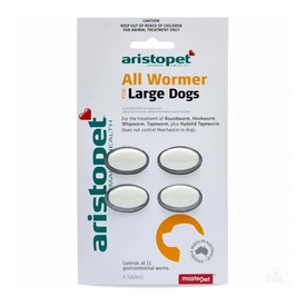 AristoPet Intestinal All Wormer Tablets for Large Dogs 20kg+ image 1
