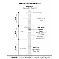 Monkee Tree - The Scalable Cat Climbing Ladder 12 Trunk Starter Pack image 1