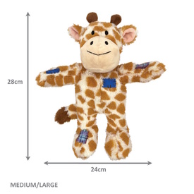 3 x KONG Wild Knots Giraffe Tug & Snuggle Plush Dog Toy image 1