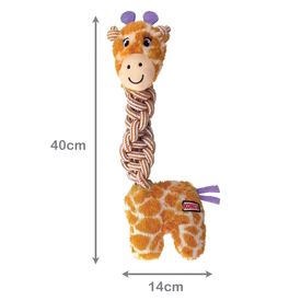 3 x KONG Knots Twists Plush Tug Dog Toy - Med/Lge Assorted Designs image 1