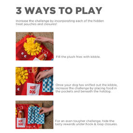 Nina Ottosson Interactive Snuffle Activity Puzzle Mat for Dogs - Fast Food image 1