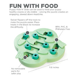Nina Ottosson Hide & Slide Interactive Puzzle Dog Toy for Puppies - Level 2 image 1