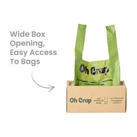 Oh Crap Compostable Dog Poop Bags with Handles - Roll of 200 Bags image 1