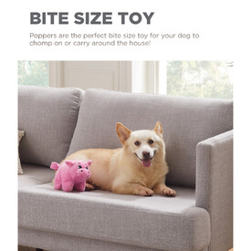 Outward Hound Tail Poppers Plush Extra Small Dog Toy - Pig image 1