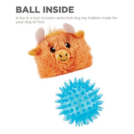 Outward Hound Reversi-Balls 2-in1- Plush & Ball Dog Toy - Yak image 1