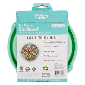 Outward Hound Fun Feeder Wave Slow Feeder Dog Bowl - Mini in Mint image 1