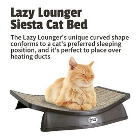 Omega Paw Lazy Lounger Curved Siesta Cat Bed image 1