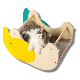 Pidan Elephant Hide Out Pet Bed & Rocker in Beech, Acrylic & Felt image 1