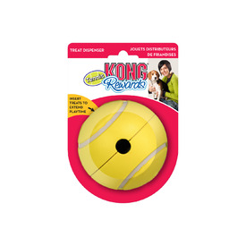 2 x KONG Rewards Hard Rubber Tennis Ball Treat Dispensing Fetch Dog Toy - Small image 1