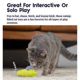 Petstages Green Magic Mightie Mouse Catnip Infused Kickeroo Cat Toy image 1