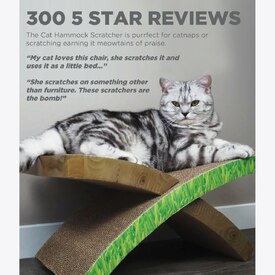 Petstages Easy Life Hammock Cardboard Cat Scratcher & Bed image 1