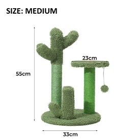 PaWz Cat Tree Scratching Post Cactus Shape Cat Scratcher Furniture Condo Tower image 1