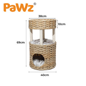 PaWz Cat and Small Dog Enclosed Pet Bed Puppy House with Soft Cushion image 1